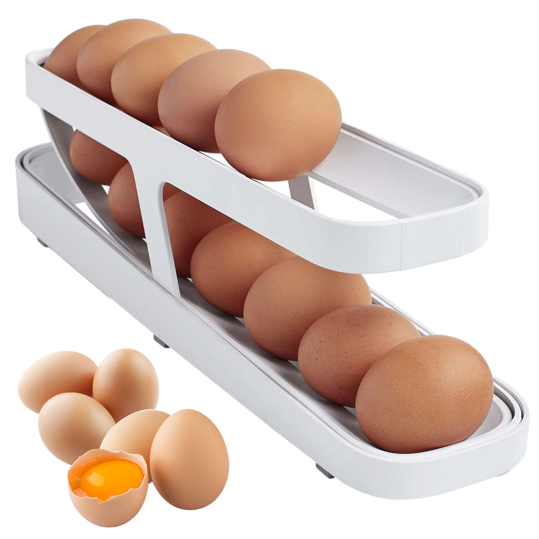 🍳✨ ¡Organiza tus Huevos con Estilo! Porta Huevos Dual – Elegancia y Funcionalidad en tu Cocina ✨🍳